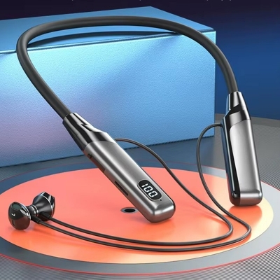 Picture of ZT Plus 200 Magnetic Neckband Wireless Bluetooth 5.3 Earbuds Long Standby Sports Music Earphones HiFi Sound Headphones Support TF Card Output