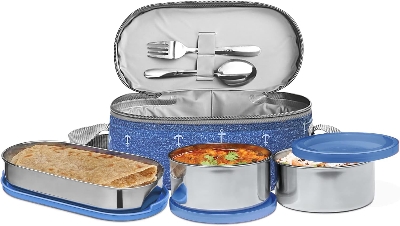 Picture of MILTON Corporate Lunch Stainless Steel Containers Set of 3, Multi colour