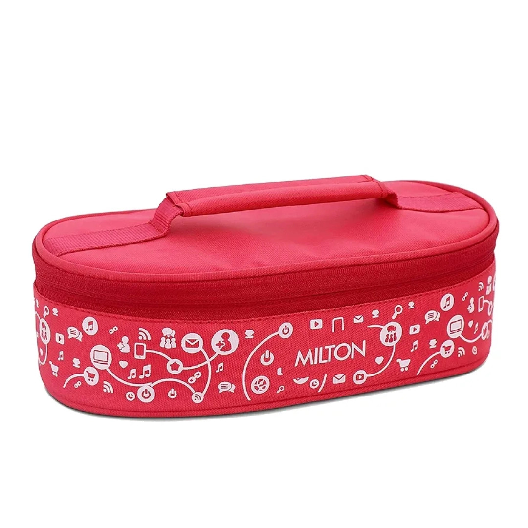 Picture of Milton Lifestyle Lunch Stainless Steel Lunch Box, 2 Containers, Lid & jacket multi colour