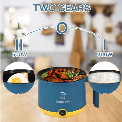 Picture of Rice Cooker Multicooker Simplicity Portable Electric Multicooker Cooking Pot With Steamer and Multipurpose 1.8 Liter Electric Cooker Pot Manual electric heating pot Cooker Rice cooker