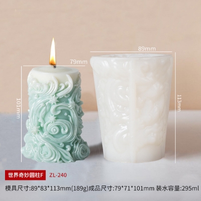 Picture of Candle Silicone Mold DIY Spiral Valentine's Day Abrasives Enlargement Stone Gift