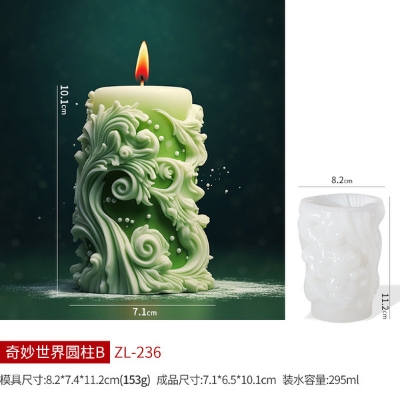 Picture of Candle Silicone Mold DIY Spiral Valentine's Day Abrasives Enlargement Stone Gift
