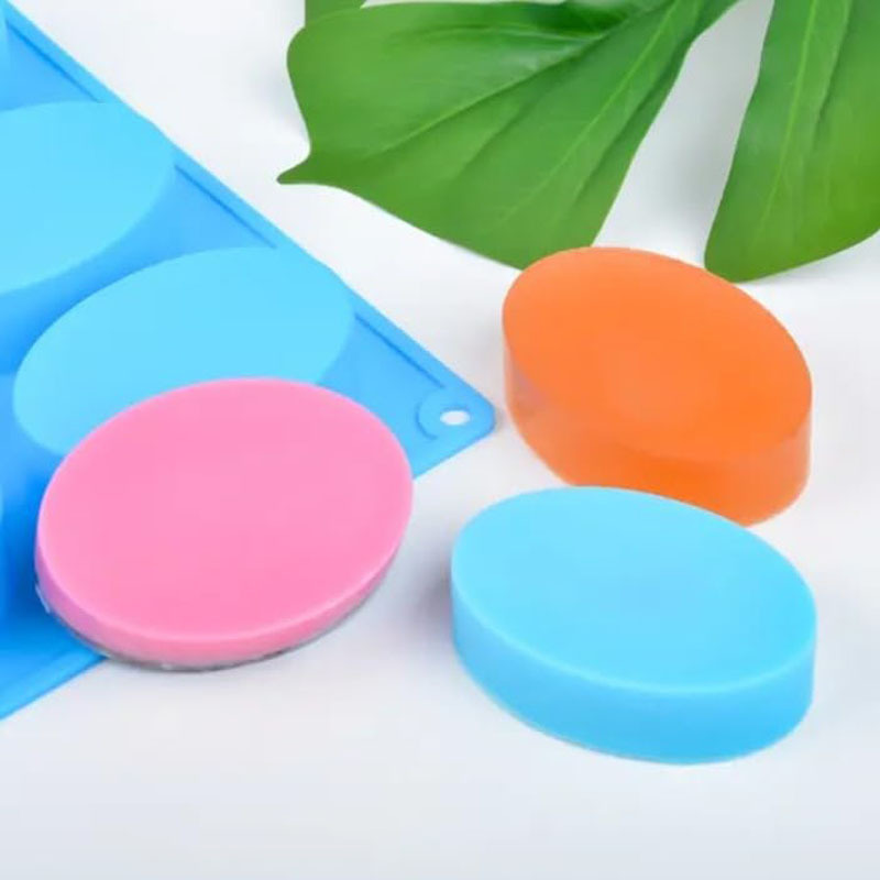 Picture of 6-Cavity Oval Silicone Mold 90gm |  Oval Mold for Making Handmade Soap | Chocolate Making | Soap Candles Making | Cake, Pudding, Resin, Candy, Muffin, Brownie, Jelly Making Mould