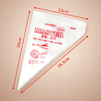 Picture of Plastic Disposable Piping Bags Cake Cream Decorating (100 piece Large size )