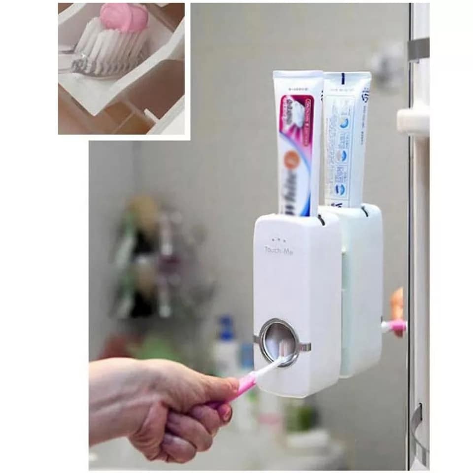 Picture of Bathroom Accessories Toothpaste Dispenser Automatic Toothpaste Squeezer And Toothbrush Holder Set Bathroom Tools - 1Pc