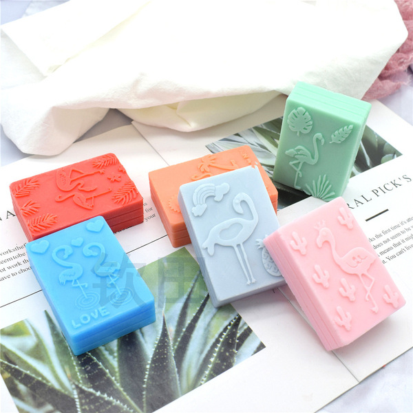 Picture of Qintian Flamingo silicone mold diy handmade soap soft silicone mold baking cake plaster epoxy mold