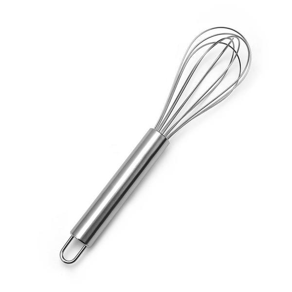 Picture of Hand held egg beater egg mixer stainless steel wire cream beater baking tool round handle