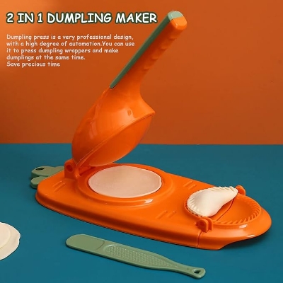 Picture of 2 In 1 Dumpling Maker Artifact -Portable Dumpling Wrappers Maker and Press Dumpling Skin Machine - Multi-function DIY Manual Empanada maker press Molds Set,Easy-tool for Dumpling Make