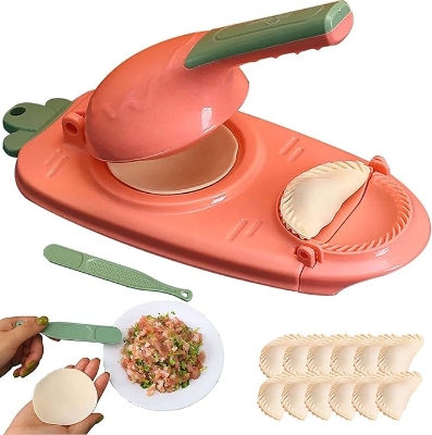 Picture of 2 In 1 Dumpling Maker Artifact -Portable Dumpling Wrappers Maker and Press Dumpling Skin Machine - Multi-function DIY Manual Empanada maker press Molds Set,Easy-tool for Dumpling Make