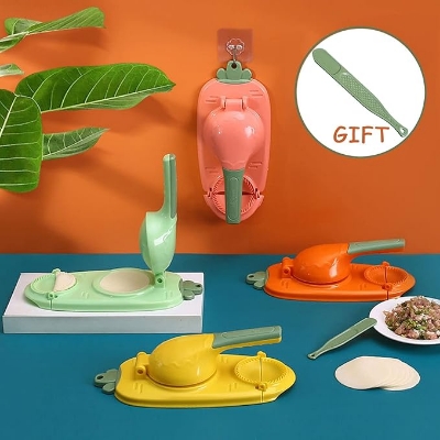 Picture of 2 In 1 Dumpling Maker Artifact -Portable Dumpling Wrappers Maker and Press Dumpling Skin Machine - Multi-function DIY Manual Empanada maker press Molds Set,Easy-tool for Dumpling Make