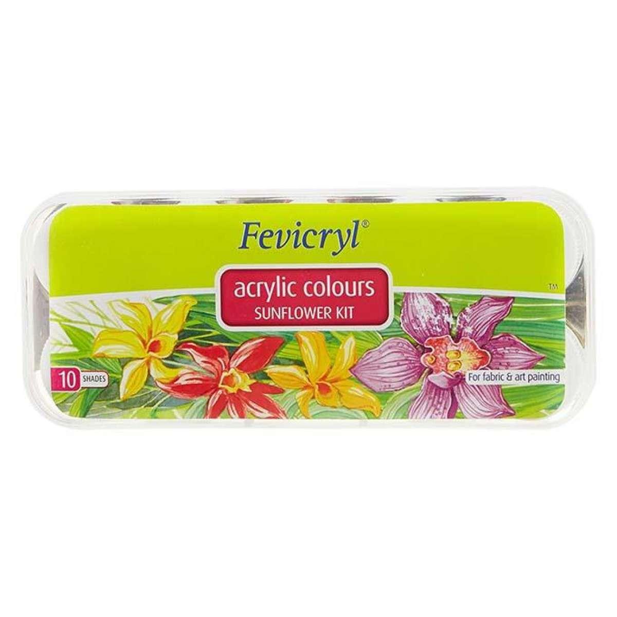 Picture of Fevicryl Acrylic Sunflower Ket 10 Shades Color