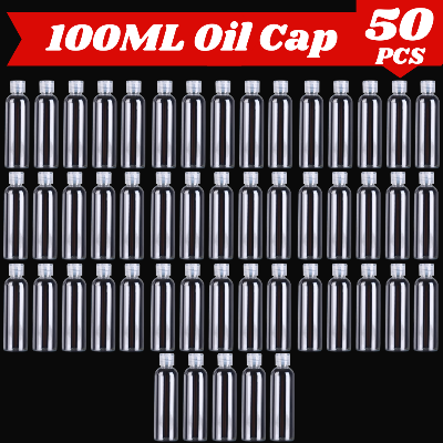Picture of Plastic Oil Bottle Tiptop Cap 100Ml Transparent- 50 pcs