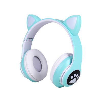 Picture of Hot cat ear headset cute girl headset card-inserting fordable wireless headset