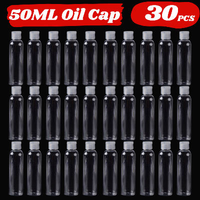 Picture of Plastic Oil Bottle Tiptop Cap 50Ml Transparent- 30 pcs