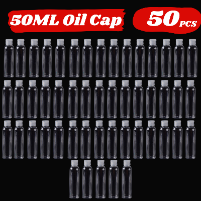 Picture of Plastic Oil Bottle Tiptop Cap 50Ml Transparent- 50 pcs