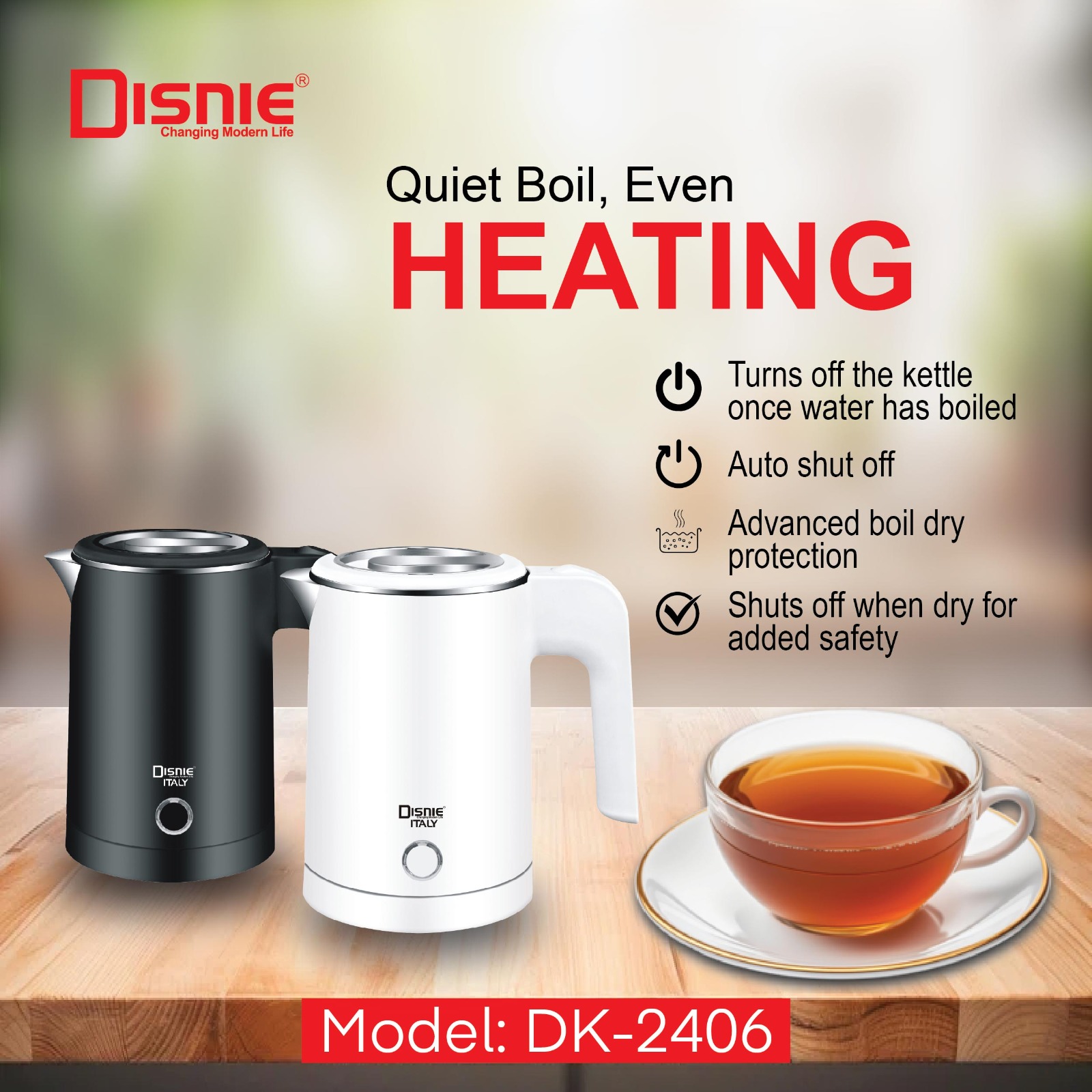 Picture of DISNIE DK-2406 ELECTRIC KETTLE 0.6 LTR