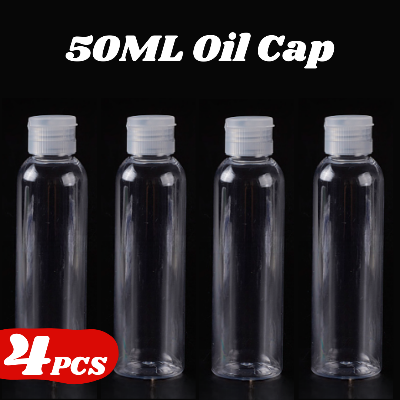 Picture of Plastic Oil Bottle Tiptop Cap 50Ml Transparent- 4 pcs