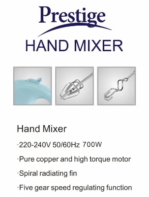 Picture of Prestige Ergonomic Luxury design Heavy Duty Multi-Functional Electric Egg beater