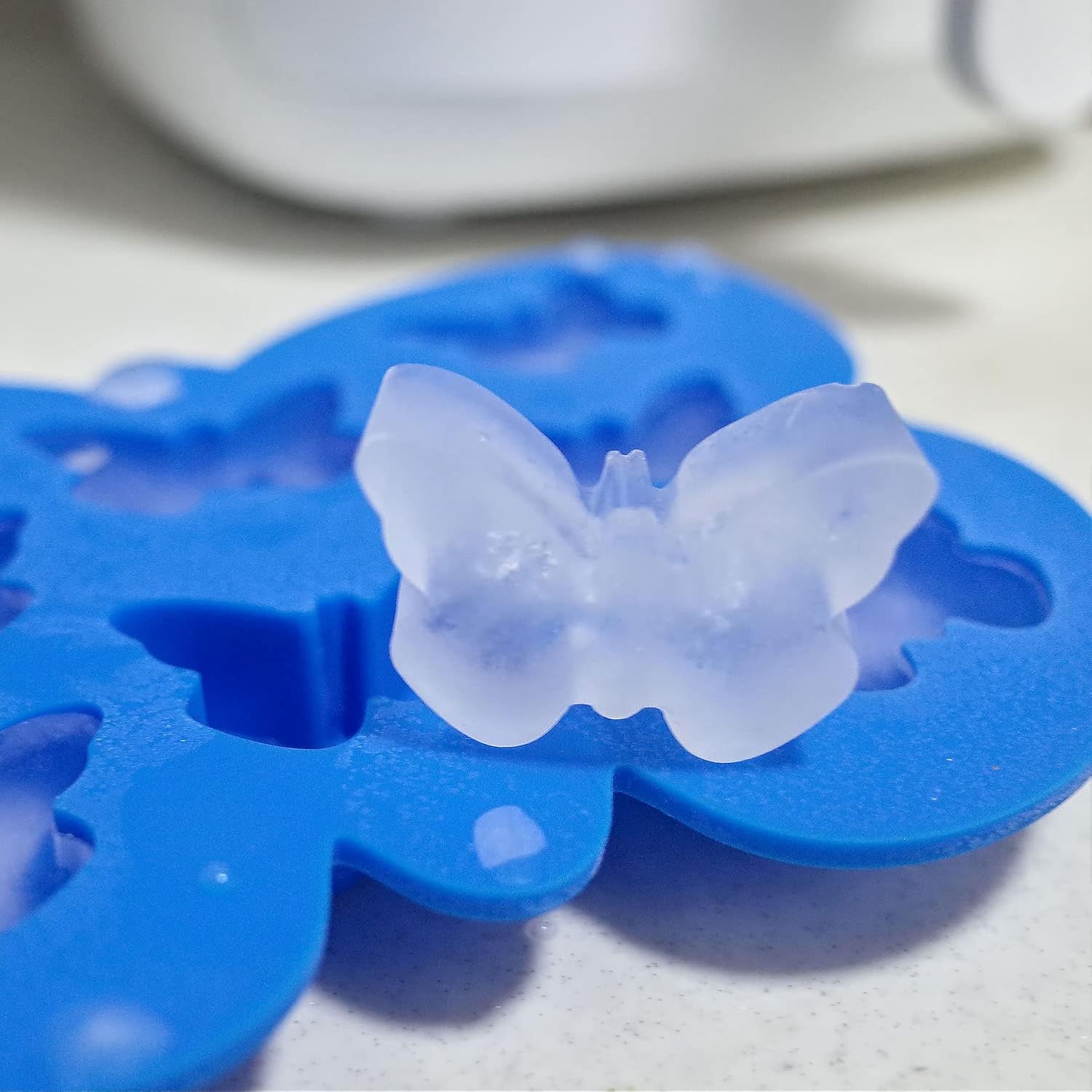 Picture of Butterfly Mold Silicone Cake Mold Butterfly Shape Ice Cube Tray Non Stick for Chocolate Candy Baking Soap Pudding Jello 1 Pcs Random Color