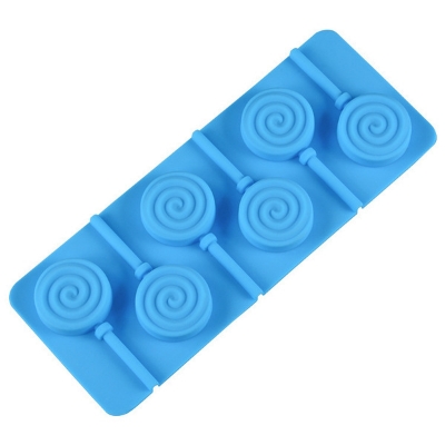 Picture of Lollipop Silicone Mold Lollipop Shape with 6 Cavities Chocolate Molds for Making Lollypop, Chocolate, Bonbons and Fondant DIY