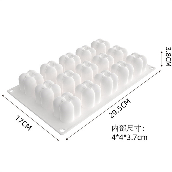 Picture of 6-Piece Rubik's Cube French Mousse Mold Three-Dimensional Magic Ball Silicone Cake Mold DIY Creative Baking Candle Mold