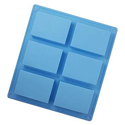 Picture of 6-Connected Rectangular Silicone Cake Mold Silicone Soap Handmade Soap Mold Rectangular 100ml Handmade Soap Mold
