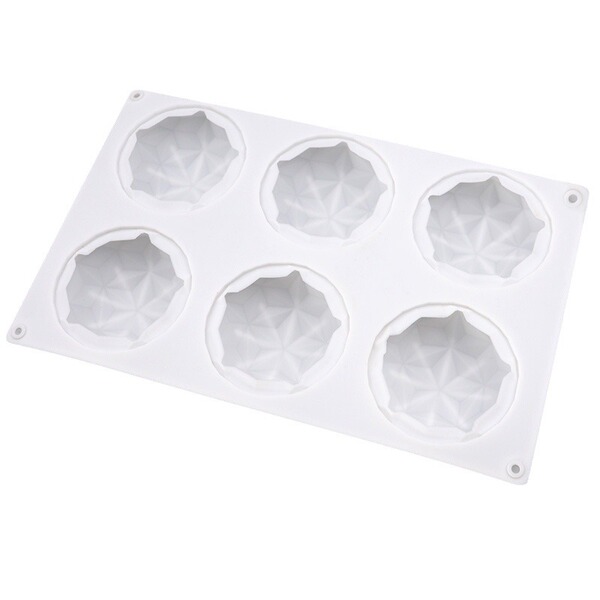 Picture of Taste Spot 6 even round diamond handmade bread mold silicone cake mold DIY cold soap tools