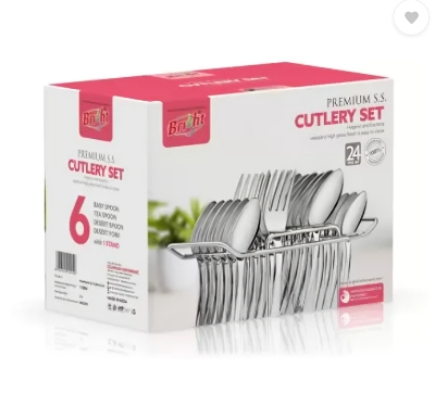 Picture of PREMIUM SS CUTLERY SET Stainless Steel Cutlery Set (Pack of 24)