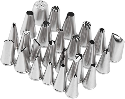 Picture of 24 Pcs Icing Piping Nozzles Tips Cake Sugarcraft Pastry Decor Baking Tools Kit