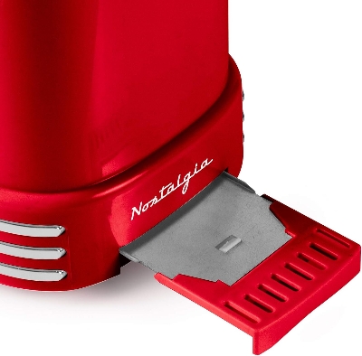 Picture of Nostalgia New and Improved Wide 2-Slice Toaster Perfect for Bread, English Muffins, Bagels, 5 Browning Levels, with Crumb Tray & Cord Storage, Retro Red