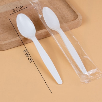 Picture of Disposable small Spoon Hot and Cold Resistant Dessert Spoon 100 pcs pack