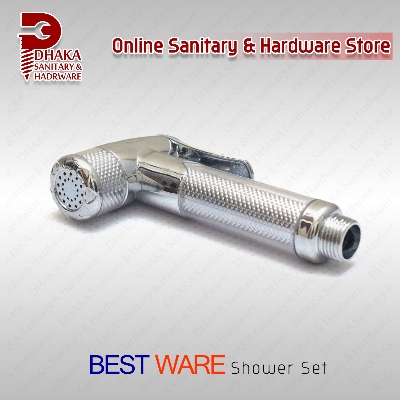 Picture of BEST WARE Toilet Push shower Set SS pipe with ABS Plastic Head
