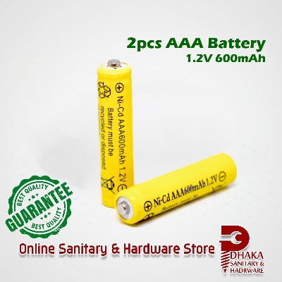 Picture of Aaa রিচার্জেবল বাটার 1.2v ni-cd 600mah-2 পিস - rechargeable battery - Ideal for Remote, Clocks, toys, Trimmer, LEDs and appliances.