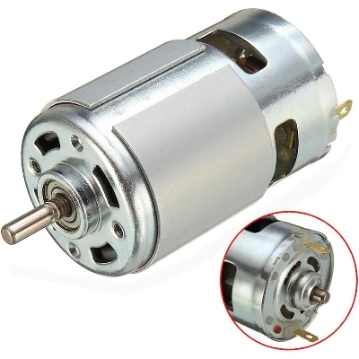 Picture of 775 DC Motor Ball Bearing DC 12V-18V 21000RPM Big Torque Speed Low Noise RS775 5mm Shaft with Cooling Fan for Car Wash Pump Water Pump Sprayer Electric DIY Drill Tools