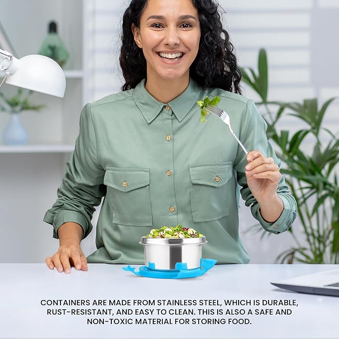 Picture of Milton Steel Softline Tiffin Lunch Box Set