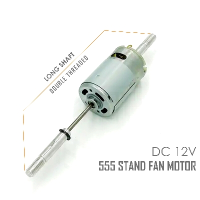 Picture of RS555 12V Heavy Duty Long Shaft Copper Magnetic Motor For DC Charger Fan
