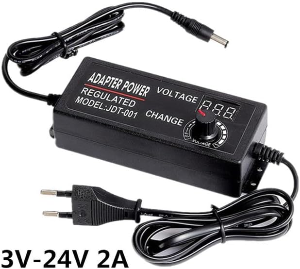 Picture of DC 3V To 24V (Approx) Adjustable Power Supply With Voltage Display/ 220V to 12V Universal Adapter