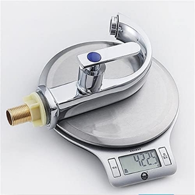 Picture of Bend Pillar Water tap/ Single Handle Bathroom Basin Faucet Spout Kitchen Single Hole Bath Tap Single Cold Water Tap chrome