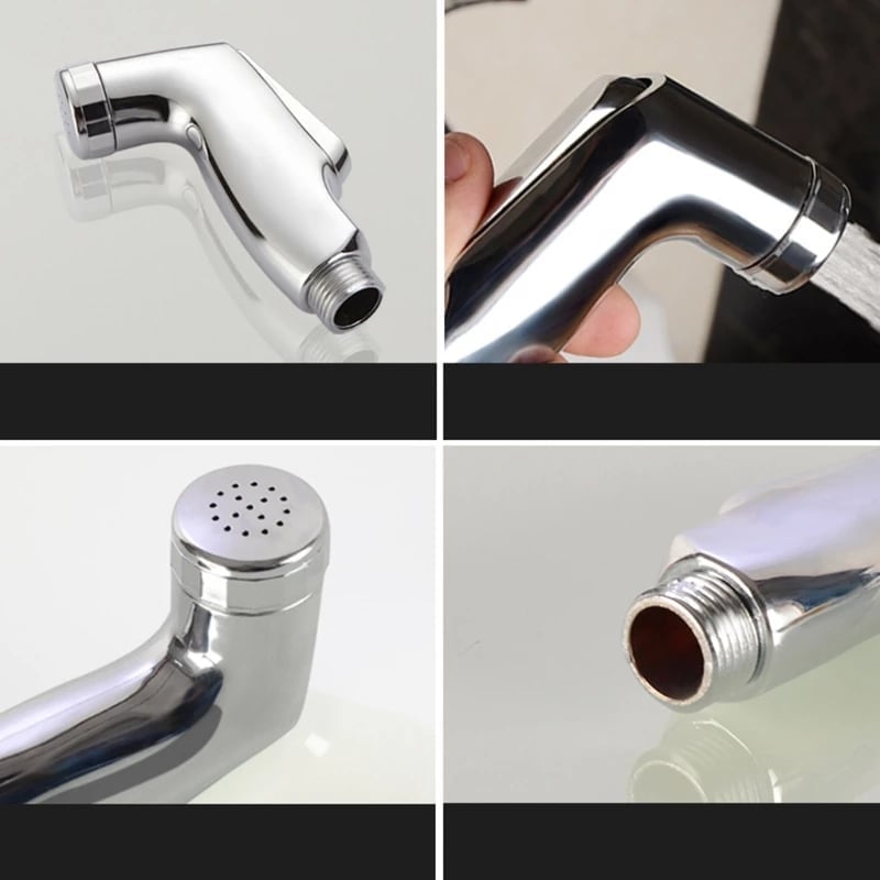 Picture of Silver Chrome Plated Handheld Sprayer Shower Faucet for Bathroom Fitting