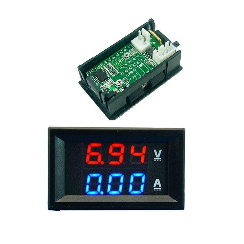 Picture of DC 100V 10A - Voltage Current Meter Tester - Dual LED Display Panel with Connect Wires