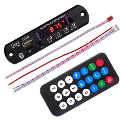 Picture of Bluetooth MP3 FM Decoder Module 5V 1A USB TF Audio Player Module with LED Display