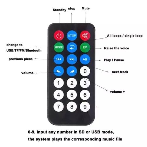 Picture of Bluetooth MP3 FM Decoder Module 5V 1A USB TF Audio Player Module with LED Display