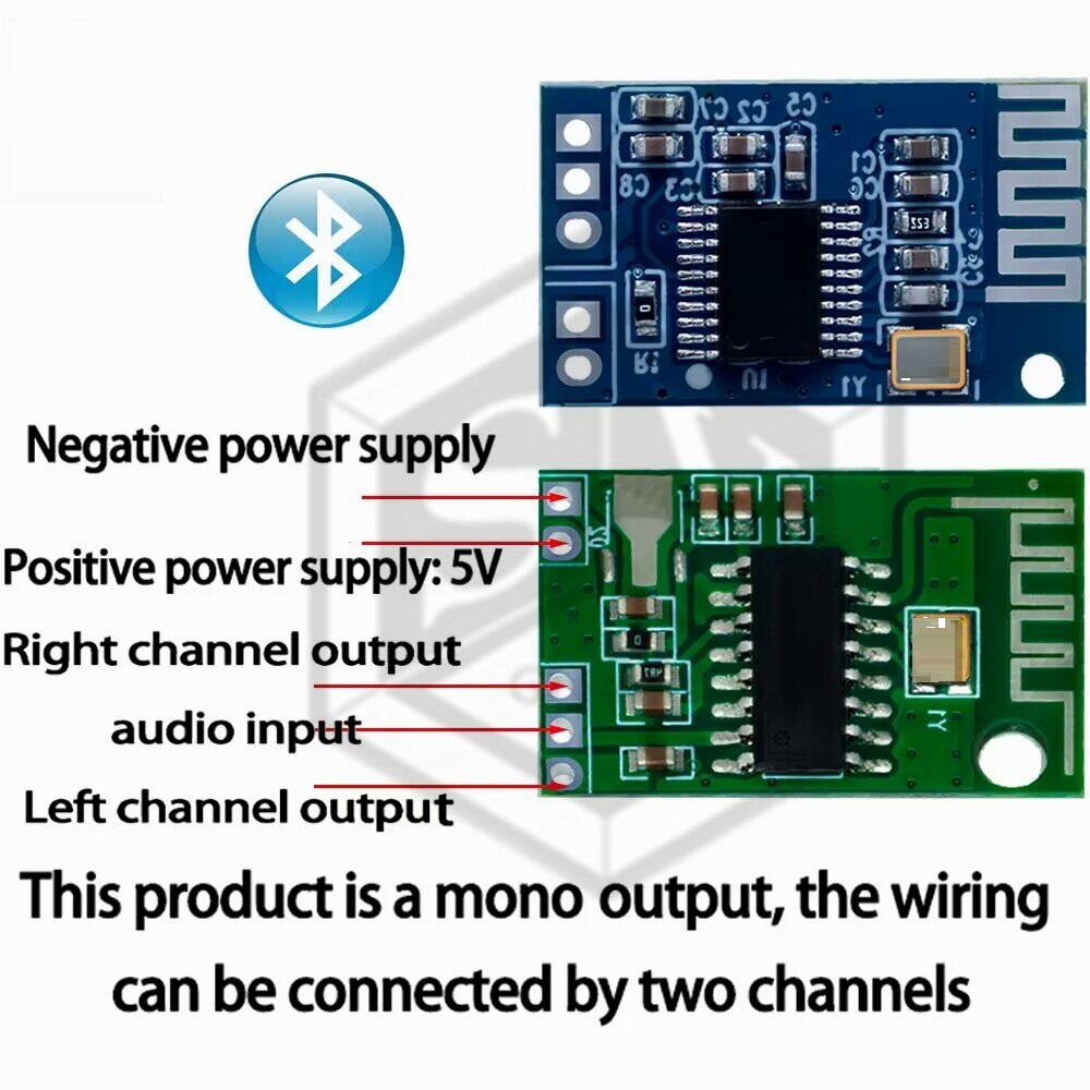 Picture of 5v Bluetooth Stereo audio receiver and Mini Digital Power Amplifier Drive Board 3W +3W circuit Board