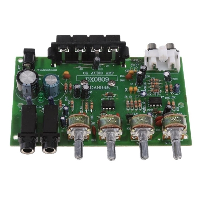 Picture of DX0809 Stereo Amplifier Board Dual Channel Karaoke with Microphone Jack Audio Motherboard