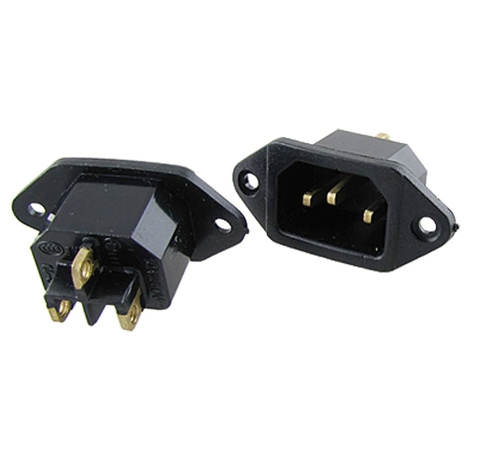 Picture of AC 250V 10A Rice Cooker C14 Power Sockets Replacement Parts [Black; 2 Pieces]
