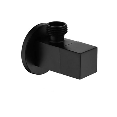 Picture of Solid Brass Black Square Valve Bathroom Accessory 1/2*1/2 Suqare Toilet Angle Valve Filling Valve