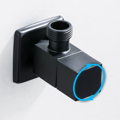 Picture of Solid Brass Black Square Valve Bathroom Accessory 1/2*1/2 Suqare Toilet Angle Valve Filling Valve