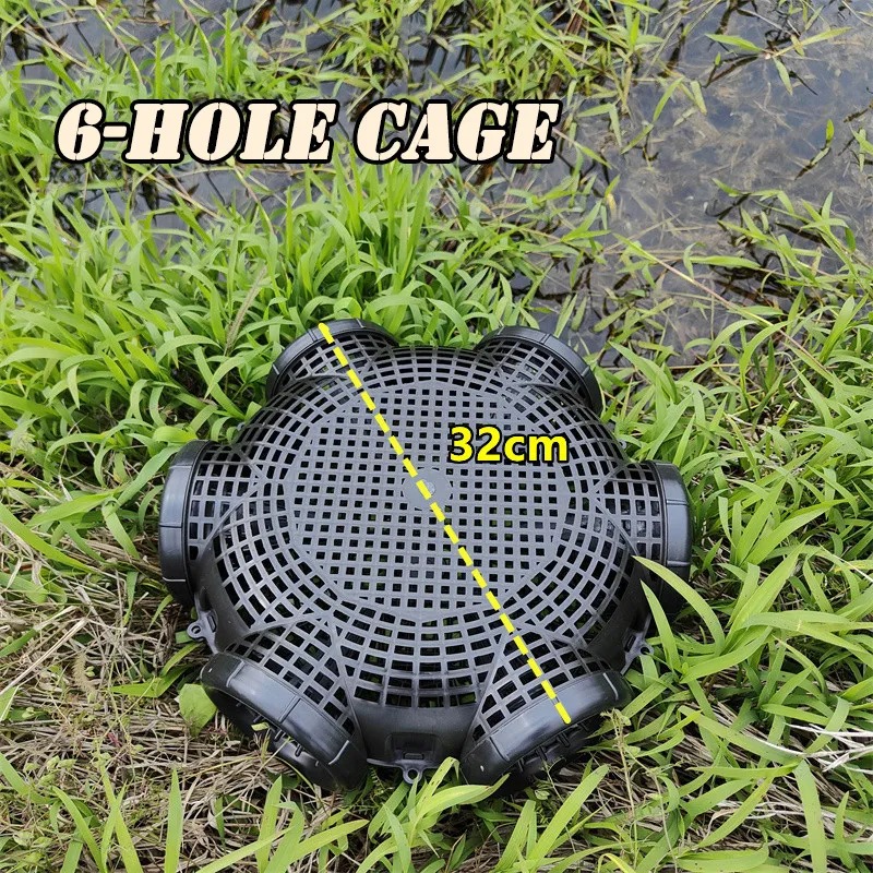 Picture of Black Fish Net Cage Fishnet Finless Eel Loach Trap Fishing Pot Durable Plastic Container Mud Cage Container Fishing Traps