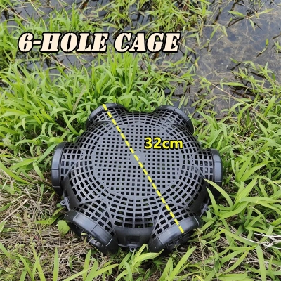 Picture of Black Fish Net Cage Fishnet Finless Eel Loach Trap Fishing Pot Durable Plastic Container Mud Cage Container Fishing Traps