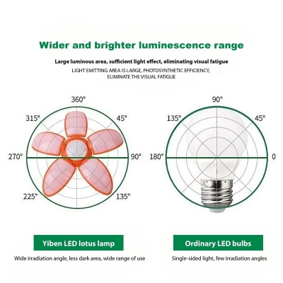 Picture of 5 Leaf Led Folding Lotus Light Big Size Super Bright Angle Adjustable Home Ceiling Lights 50W - 12.5 inch - LTL
